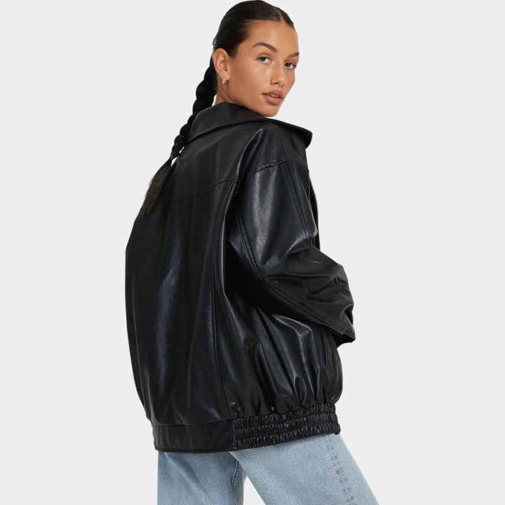 Lydia | Women's Oversized Bomber Jacket Zip Front