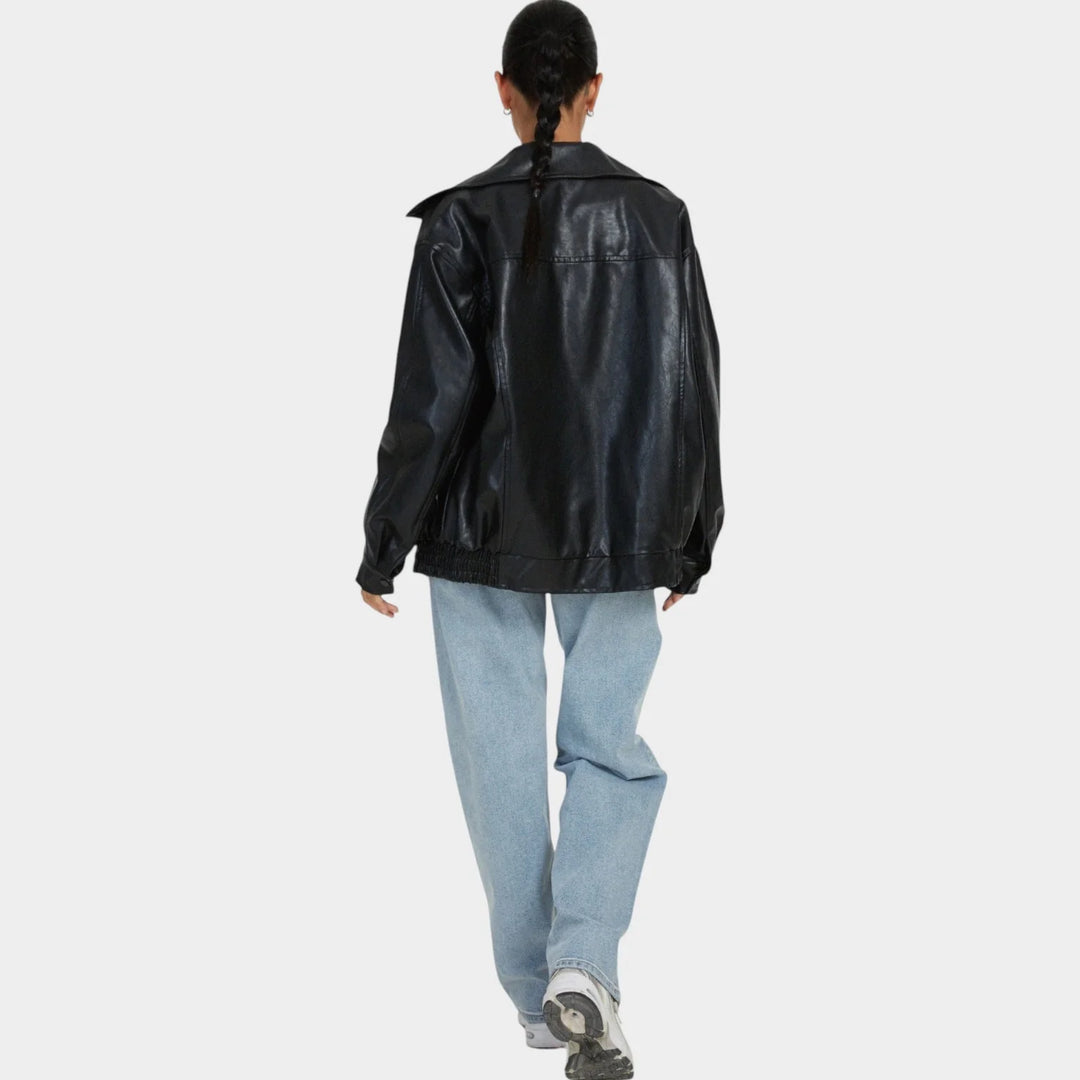 Lydia | Women's Oversized Bomber Jacket Zip Front