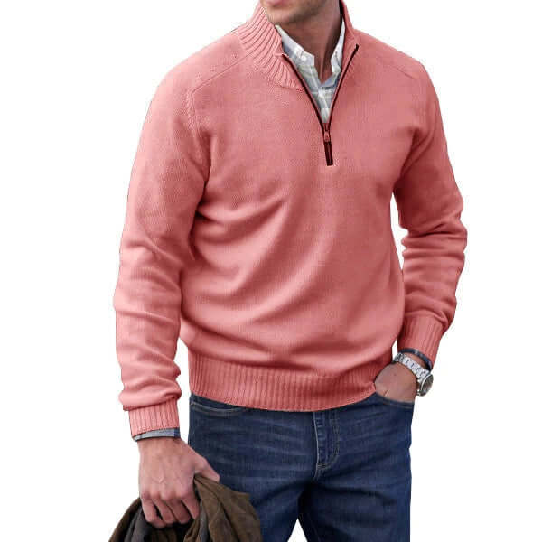 Marcus | Men's Quarter Zip Sweater Soft Knit