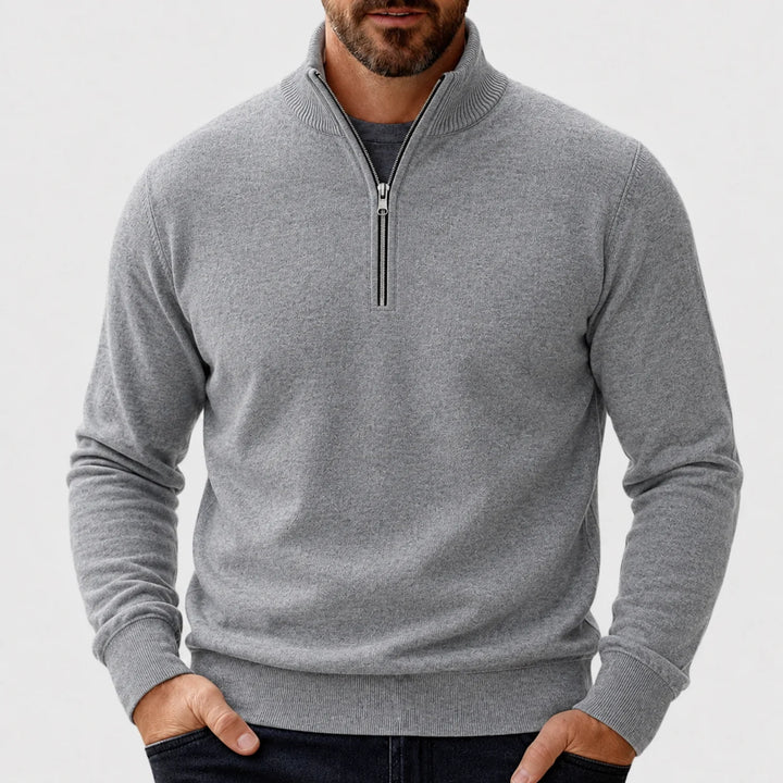 Martin | Men's Half Zip Sweater Stand Collar