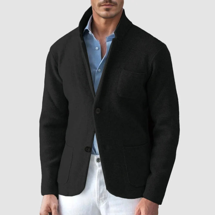 Michael | Men's Knit Blazer Button Up Casual