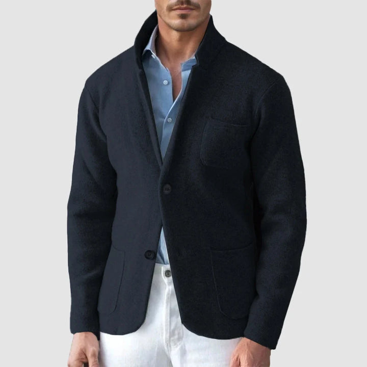 Michael | Men's Knit Blazer Button Up Casual
