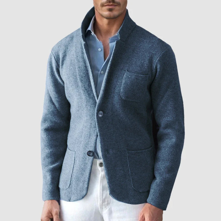 Michael | Men's Knit Blazer Button Up Casual