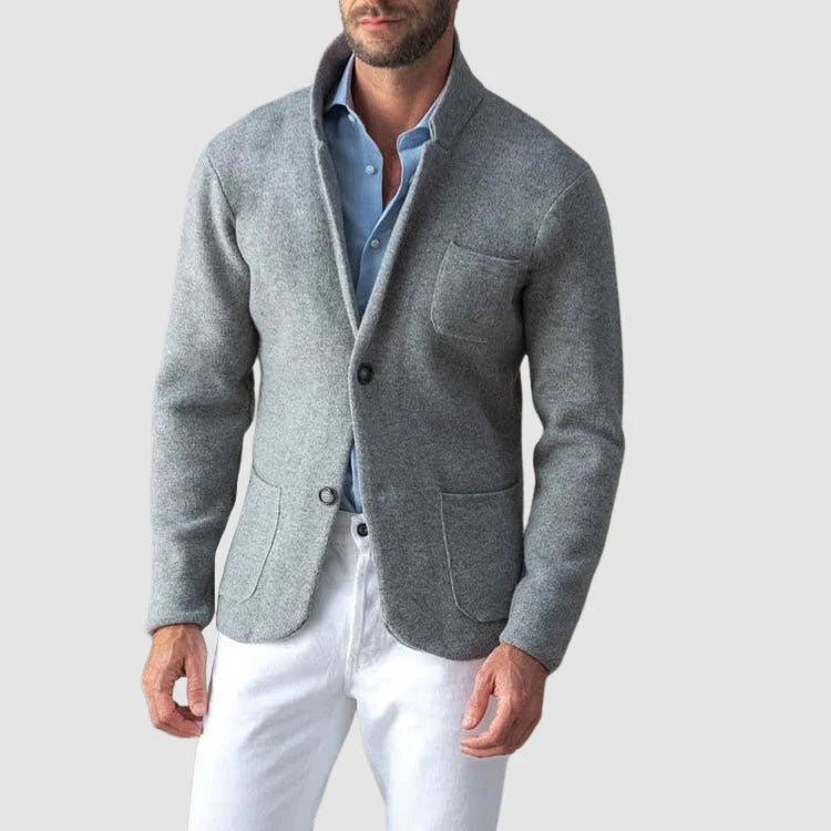 Michael | Men's Knit Blazer Button Up Casual
