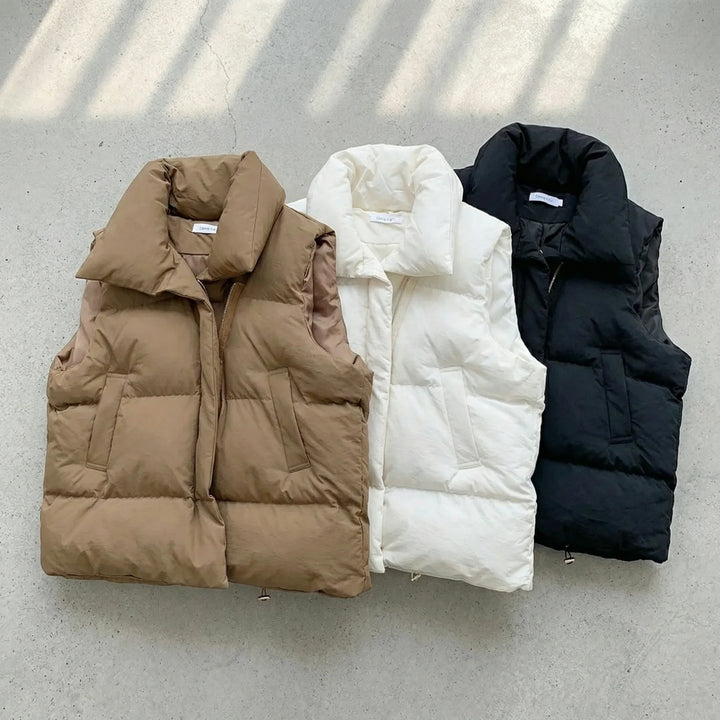 Nicole | Women's Puffer Vest Jacket Stand Collar