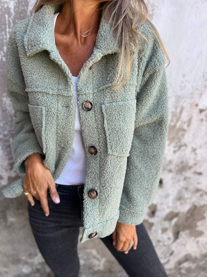 Patricia | Women's Teddy Jacket Button Front Lined