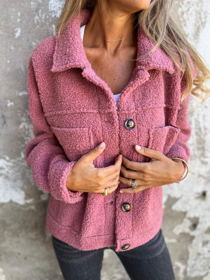 Patricia | Women's Teddy Jacket Button Front Lined