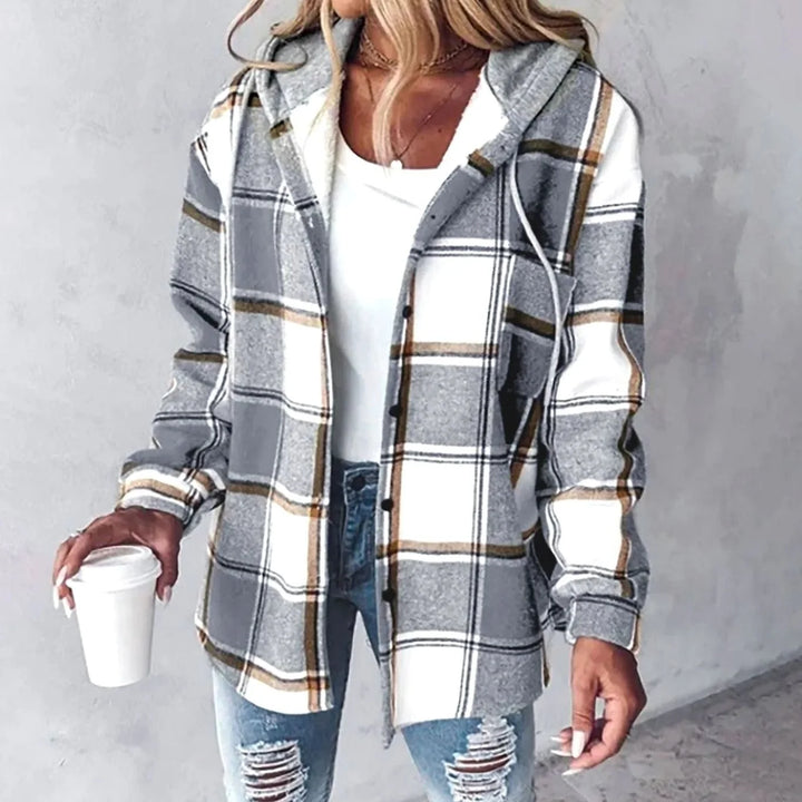 Renee | Women's Plaid Hooded Jacket Relaxed Fit