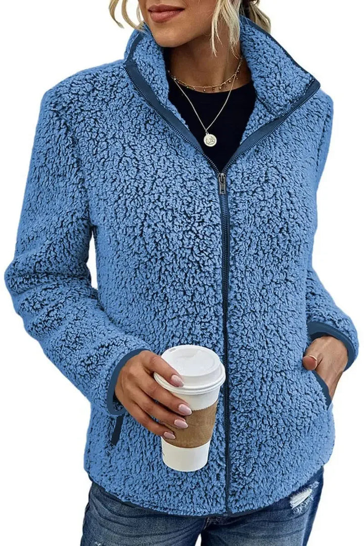Rose | Women's Teddy Jacket Half Zip Pullover