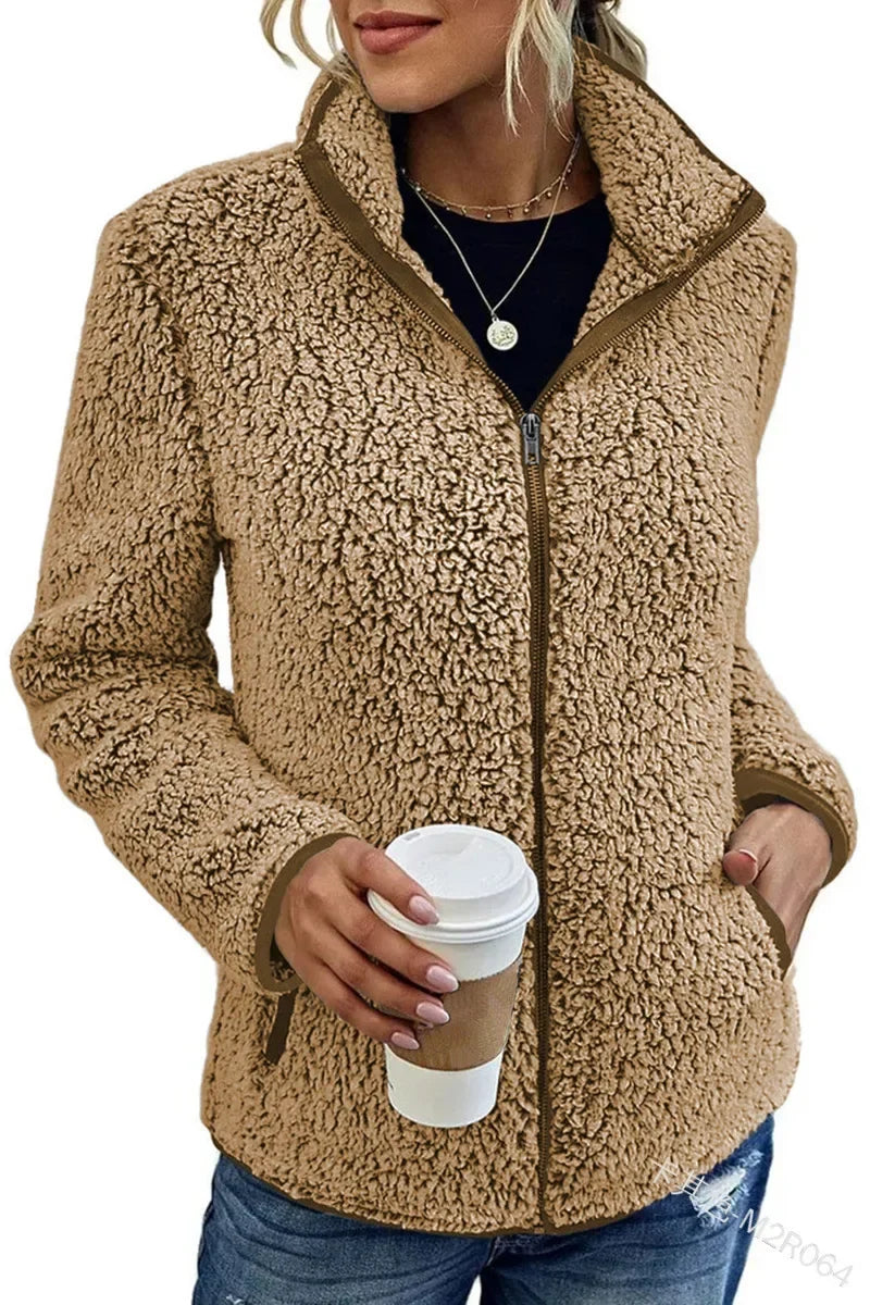 Rose | Women's Teddy Jacket Half Zip Pullover