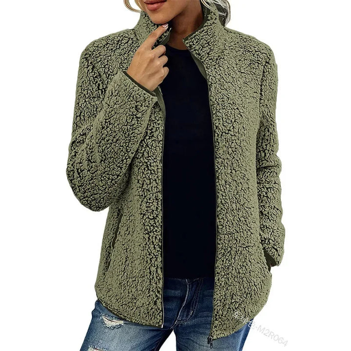 Rose | Women's Teddy Jacket Half Zip Pullover