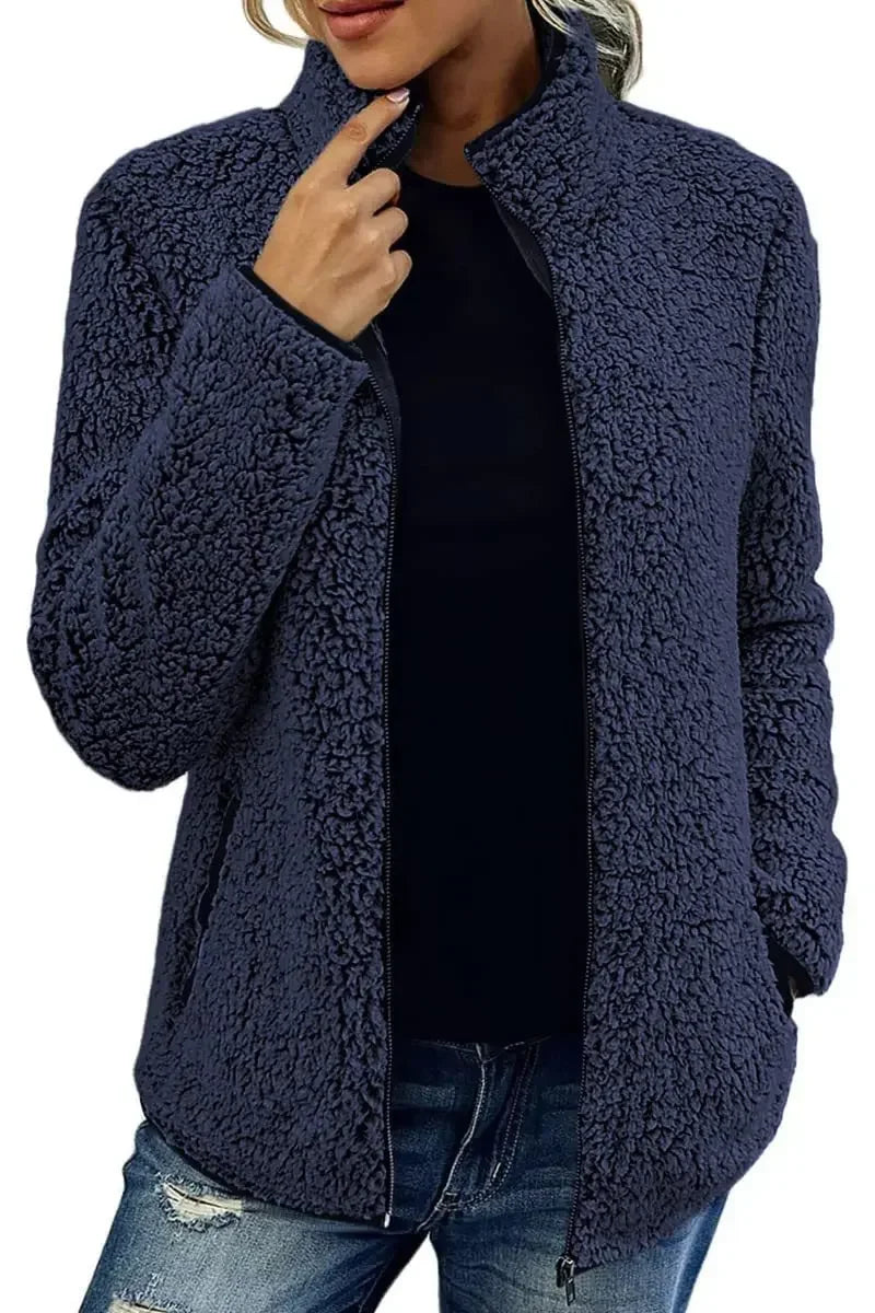 Rose | Women's Teddy Jacket Half Zip Pullover