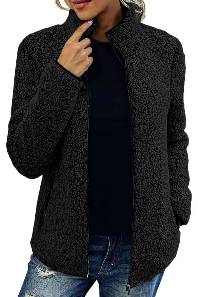 Rose | Women's Teddy Jacket Half Zip Pullover
