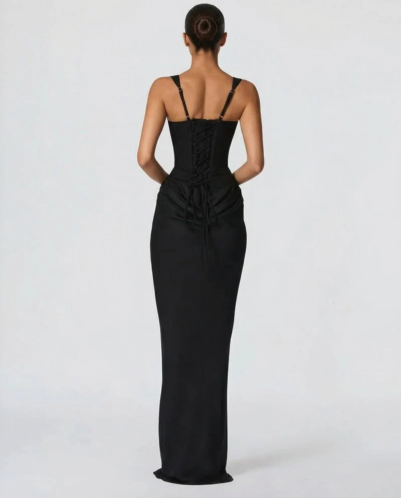 Samantha | Women's Corset Dress Maxi Square Neck